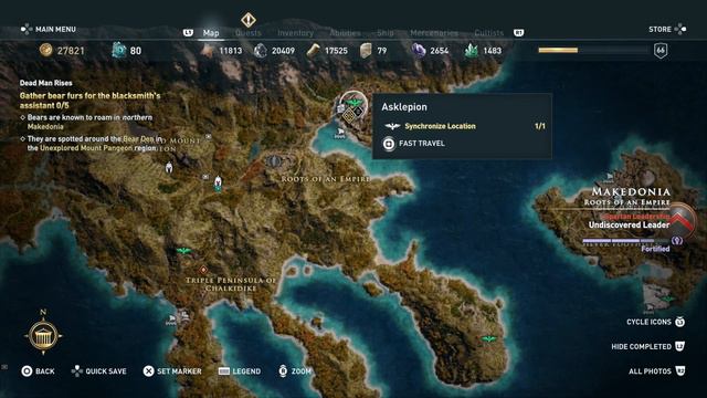 Карта Элиды в Assassins Creed Odyssey — откройте