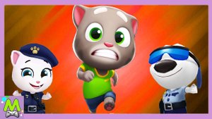 Говорящий Том Гонка на Время vs Говорящий Том Сила Всплеска. Бекка и Анджела против Енотов-Бандитов