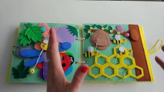 Развивающая мягкая книжка из фетра 1+ (на заказ)