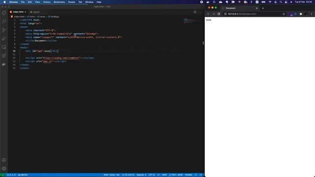 สอนมือใหม่หัดพัฒนาเว็บไซต์ด้วย Vue.js 3 EP2: การเรียกใช้งาน Vue แบบ CDN  และการสร้าง Vue App
