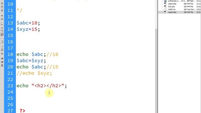 02 Assignment Operator in PHP Hindi/urdu