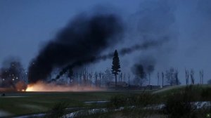 The crew of a Russian T-72 tank engages in a deadly battle with a German Leopard 6A2 tank near Kyiv