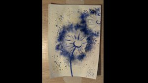 Как нарисовать абстрактную картину акварелью. Одуванчики. How to draw an abstract painting