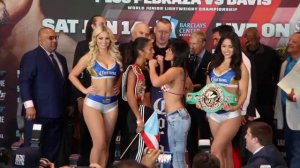 AMANDA SERRANO v YAZMIN RIVAS - OFFICIAL WEIGH IN & FACE OFF VIDEO (FROM BROOKLYN, NEW YORK)