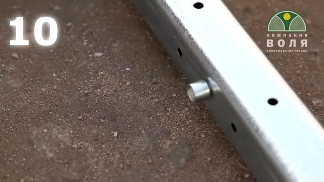 Сборка и установка теплицы со сдвижной крышей «Презент» Теплица66