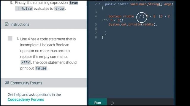 Learn Java in 2018, Boolean Operators - Precedence, Learn Java on Codecademy