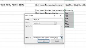 List all Sheets in an Excel Workbook (NO VBA) - Get.Workbook(1)