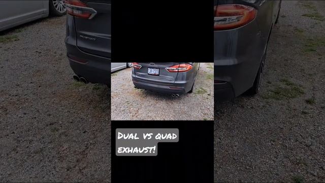 Dual straight pipe vs quad tips on 2019 #Ford Fusion Titanium #exhaust #trending