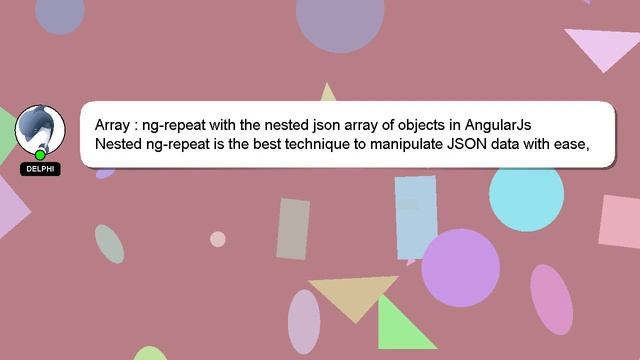 Array : ng-repeat with the nested json array of objects in AngularJs смотреть онлайн