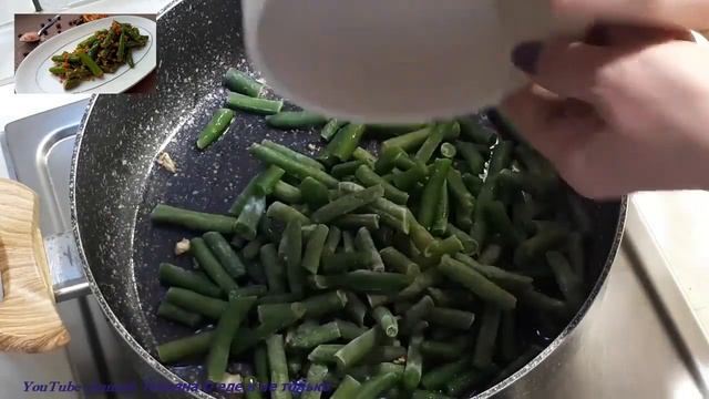 Постный Салат из Зеленой Фасоли. Фасоль Зеленая с орехами.