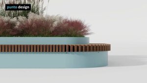 Модульные клумбы со скамейками Roof