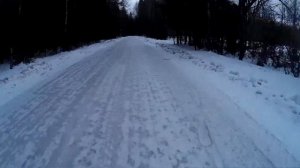 Скутер на саморезах по снегу и льду