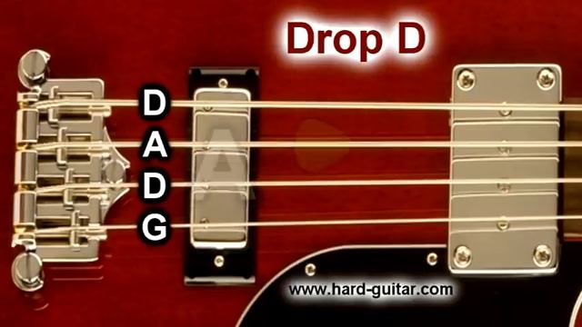 Drop D Bass Guitar Tuner (D A D G) Tuning for 4 Strings смотреть онлайн