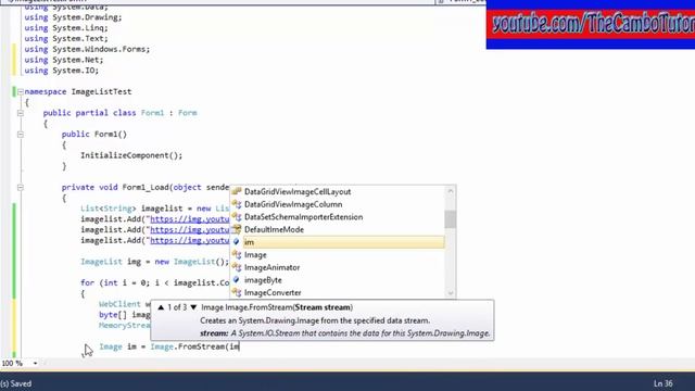 How to Load Image From URL in Image List with List View C# programming