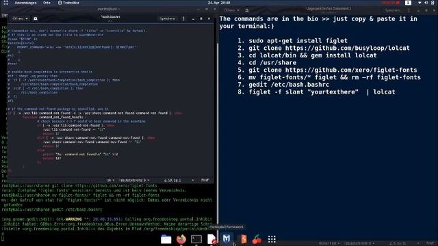 HOW TO MAKE YOUR OWN? BANNER IN *KALI LINUX* смотреть онлайн