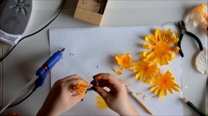 Słoneczniki z foamiranu / Foamiran sunflowers - online workshop - tutorial - цвет из фоамирана