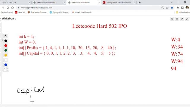 Leetcode Hard 502 IPO   Conceptually Important Coding Question