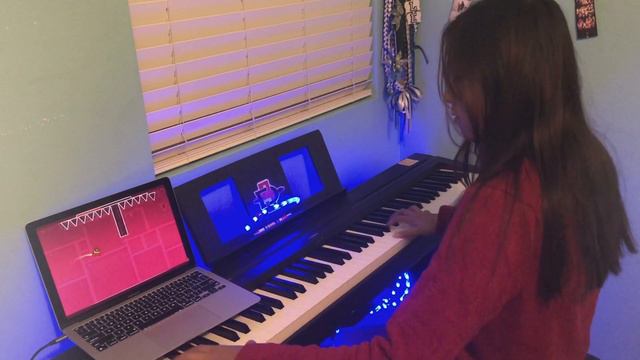 Stereo Madness - Geometry Dash (Piano Cover + ALL 3 Coins) смотреть онлайн