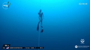 Breathhold Dive to 318 ft / 97 m — US National record by Andriy Khvetkevych! | CMAS WC, Roatan 2019