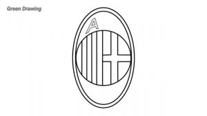 How to draw AC Milan logo step by step | Drawing football club A.C. Milan Logo easy