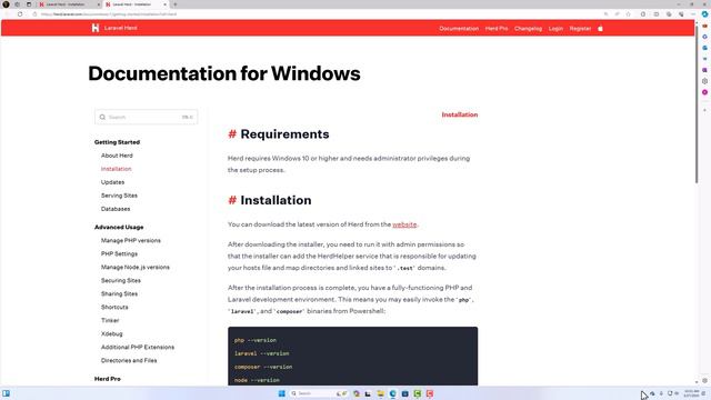 08. Install Laravel Herd App on Windows - Laravel 11 Tutorial for beginners