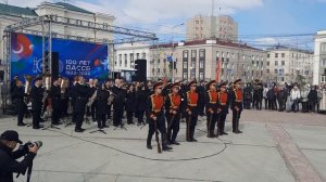 "Марш Преображенского полка" в исполнении оркестра "Lena River brass". Дирижер Павел Васьковский.