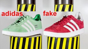 HYDRAULIC PRESS VS ADIDAS SNEAKERS, ORIGINAL AND COPY