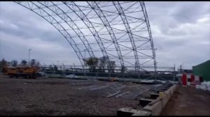 Сборка каркаса тентового ангара 46х72