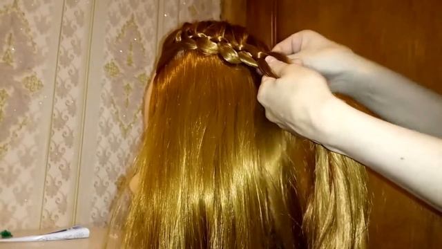 Урок 8. Нежная и красивая прическа. Плетение с Четырехпрядной косой.Очаровательная прическа. смотреть онлайн