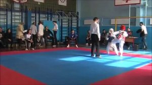 Taekwondo WTF. V Открытое Первенство района Кузьминки. 29.03.2015. Лычнев-Мустафин.