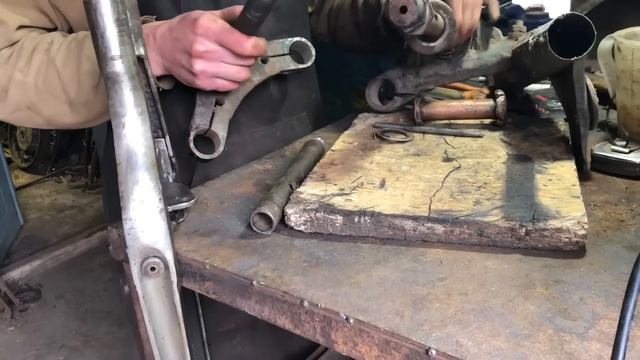 Самодельный Мотоцикл V-Twin. Вилка Спрингер Часть 1. смотреть онлайн