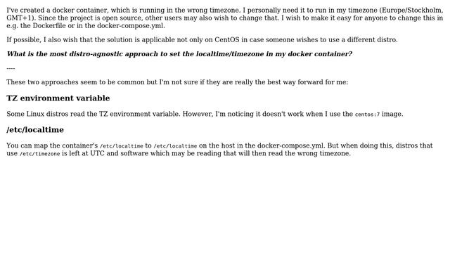 How to set localtime/timezone in the most generic and distro-agnostic way? смотреть онлайн