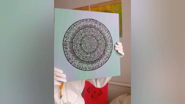 Картина "Золотая Красота Жизни", 40×40 см, акрил | художница Екатерина Мамаева #katyapatternslove