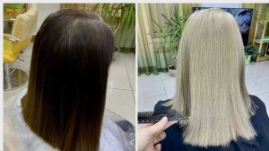 Из 3.0 темного каштанового в 9.0 светлый блонд. Обесцвечивание темных волос в бежевый блонд