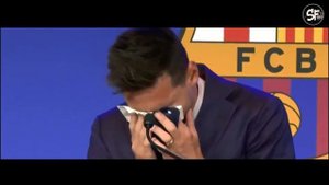 МЕССИ ПЛАЧЕТ НА ПРОЩАЛЬНОЙ КОНФЕРЕНЦИИ / МЕССИ УШЕЛ ИЗ БАРСЕЛОНЫ