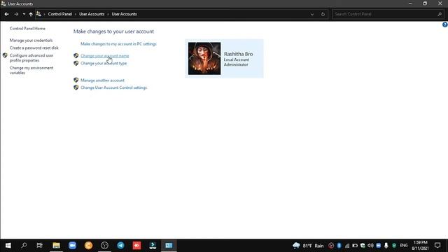 How To Change User Password ,Profile Picture and User Name