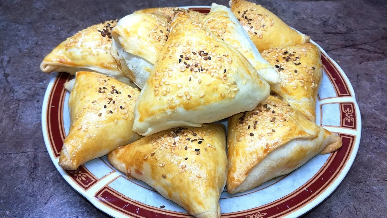 Мука, вода и немного мяса - получается так вкусно! Самса из вытяжного теста. Легкий рецепт