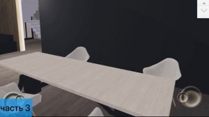 дизайн гостиной Темный минималистичный интерьер современного дома /  кухня