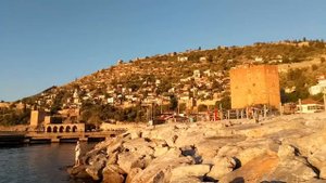 Рыбалка в Турции порт Аланьи Alanya liman harbor fishing Turkey