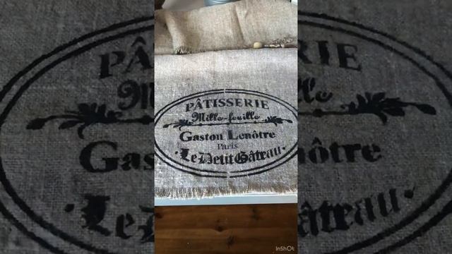 Трафарет на старом домотканом льне и сбор лаванды #трафарет #декордлядома #лаванда смотреть онлайн