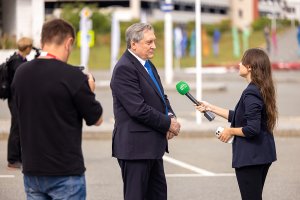 Николай Шульгинов в сюжете телеканала «НТВ», посвященном работе ВЭФ-2023