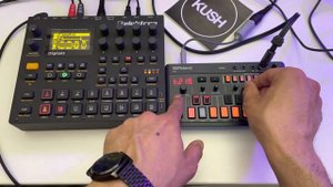 Roland J6 - DUB TECHNO with Digitakt (external midi) #airacompact #rolandj6