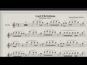 Last Christmas for Saxophone Alto (Sheet music) NuDisco Cover version @syntheticsax