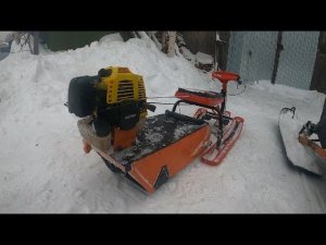 Детский снегоход(приставка к снегокату) своими руками