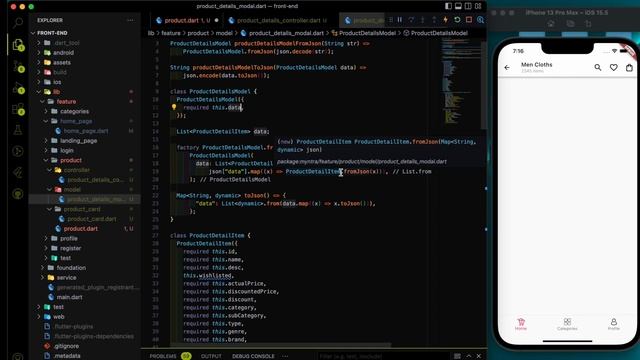 Flutter - Get Product Details API integration using GetX ||Model Class - GetX Controller|| Myntra#2