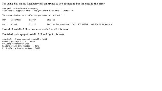 rfkill command not found смотреть онлайн