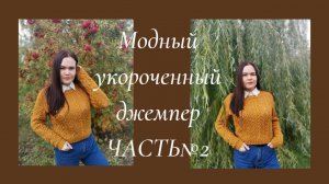МОДНЫЙ УКОРОЧЕННЫЙ ДЖЕМПЕР ЧАСТЬ2