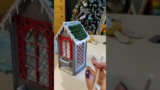 DIY новогодний декор - светильник из чайного домика #переделкификспрайс