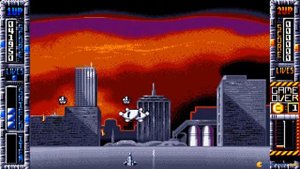 Super Space Invaders gameplay (PC Game, 1991)