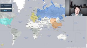 Как посмотреть реальный размер стран на карте ?